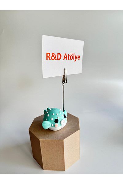 fyne Cute Balloon Fish Table Top Notepad / Photo Holder