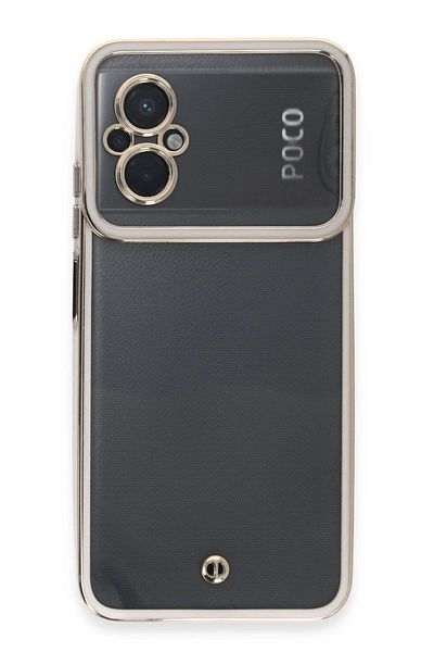 CepteToptan حافظة هاتف Xiaomi Poco M5 Liva Lens سيليكون - أبيض - MKİ5142-7156