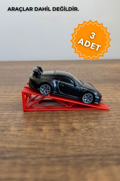 FitVult Plastic Ramp for Diecast Vehicles 3Pcs Plastic Ramp for 1:64 Model Vehicles, Vehicles Not Included