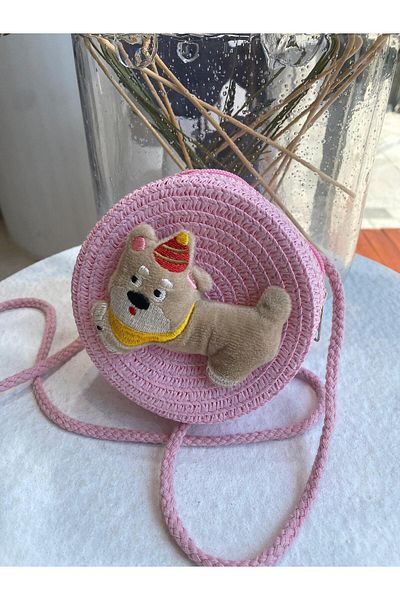 Zeynep Keskin Design Geantă pentru copii, geantă de paie pentru copii, geantă pentru fete, geantă de sărbători