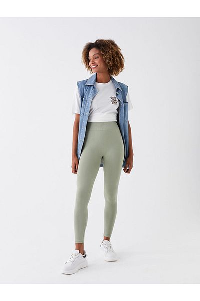LC Waikiki Lcw Waist Elastic Flat Seamless Women's Leggings Fast Fashion
