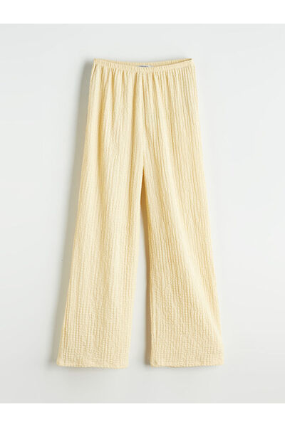 LC Waikiki Elastic Waist Textured Women's Trousers