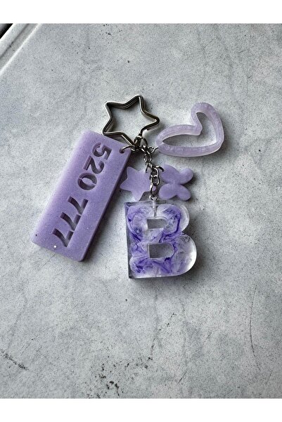 epoksiya حرف B لون أرجواني 777 520 لوحة على شكل نجمة حلقة VIP إكسسوارات إيبوك...