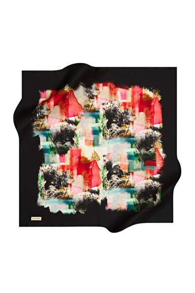 Pierre Cardin Eșarfă de mătase Tivil 8074438 - 912 - 48495 Negru cu model mixt