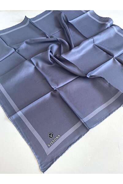 Vissona Eșarfă de mătase Tivil 10150 - 0028 Gri cu model mixt