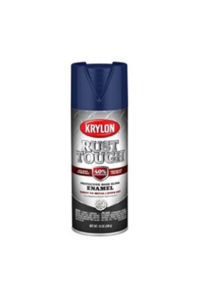 Krylon طلاء بخاخ مينا عالي اللمعان بتقنية مقاومة الصدأ، أزرق داكن، 12 أونصة