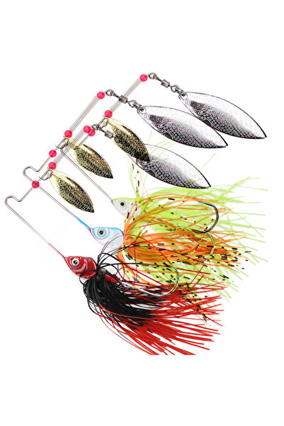 FishEdge Set de 3 năluci artificiale pentru pescuitul la răpători FishEdge, spinnerbait, 9,5 cm, 16 grame