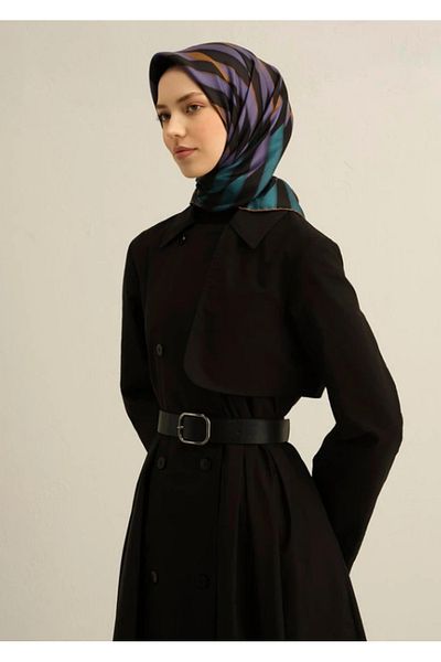 Armine Eșarfă de mătase Tivil 9325-82 Model mixt negru