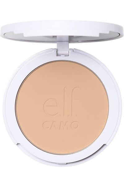 ELF Camo Powder Foundation, Buildable to Full Coverage, Semi-Matte Finish - Light 210 N