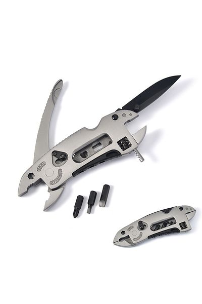 zeevos multifunctional patent, adjustable wrench, screwdriver with bits, pocket knife