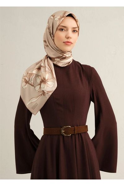 Armine Eșarfă de mătase Tivil 9324-32 Crem Model Mixt