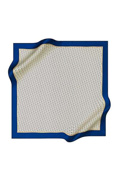 Pierre Cardin Sura İpek Eşarp 8586230-322-48476 Lacivert Karışık Desen