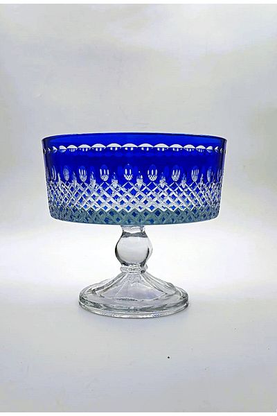Akden Kristal Crystal Cutting Decor Handwork 19 cm Glass Bowl