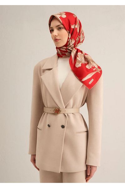 Armine Μεταξωτό φουλάρι Tivil 9324-54 Κόκκινο Μικτό Σχέδιο