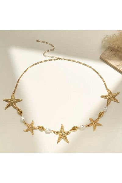 Asteria Jewelry Starfish Women Waist Cord Waist Chain Detailed Adjustable Belt