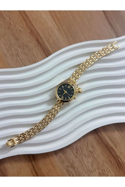 LOOQ Retro Cord Women's Watch with Heart Figure and Roman Numeral Detail