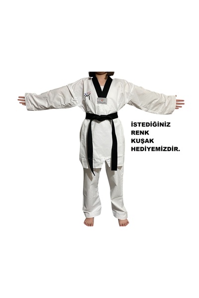 TAEDO SİYAH YAKA TAEKWONDO ELBİSESİ - TAEKWONDO DOBOK