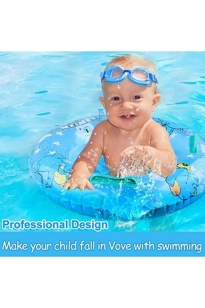 Picodino Swim ring with panties and handles, 6 months - 4 years, diameter 50 cm, Elephant, Blue