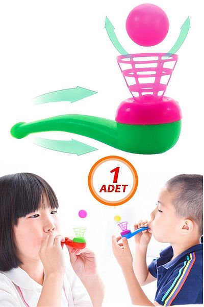 Bundeba 1Pc Saxophone Ball Blowing Game Karne Gift Educational Toy Popit Pipette Breath Ball Lift