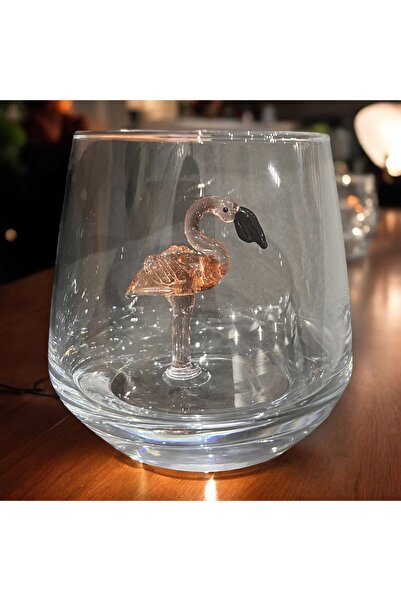 shop El Yapımı Murano Cam Bardak - Flamingo Figürü