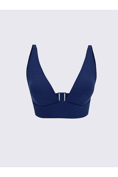 LC Waikiki Lcw Women's Stitched Pad Flat Bikini Top Fast Fashion