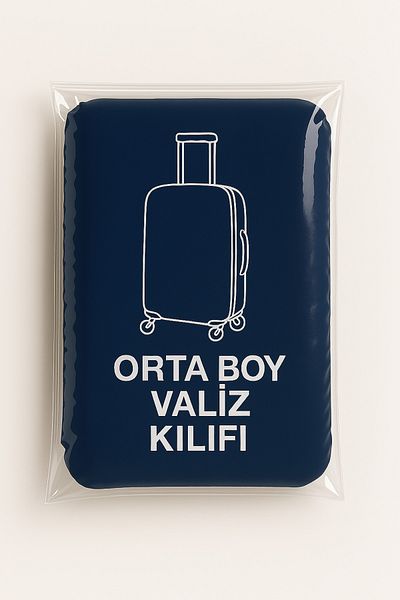 Çantacım Suitcase Cover Suitcase Washable Navy Blue