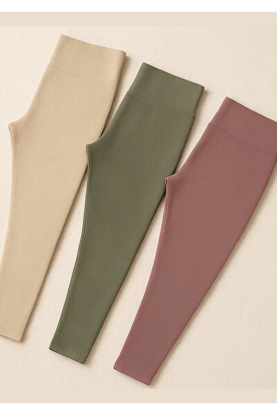 Loule Γυναικεία Ρούχα Ψηλή Μέση Diver Corded 3 τεμάχια κολάν LL.K41.O0173.001