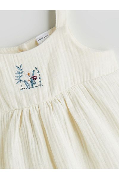 LC Waikiki New Season Strap Embroidered Baby Girl Romper - S5J700Z1