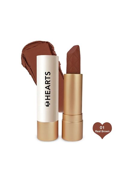 Hearts Hearts Cream Lipstick - 01 Real Brown