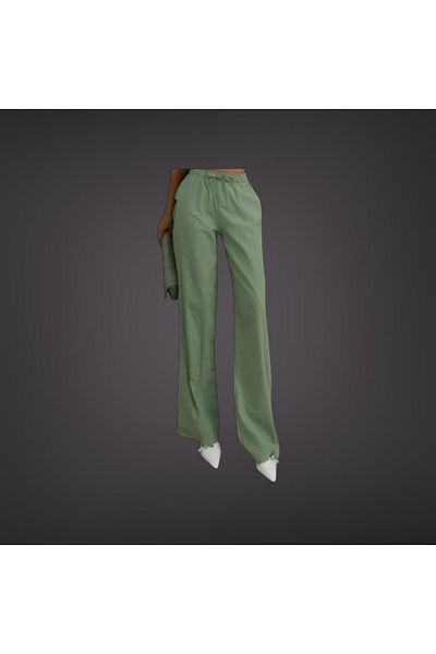 ArdaEge Women's Elastic Waist Muslin Trousers Khaki