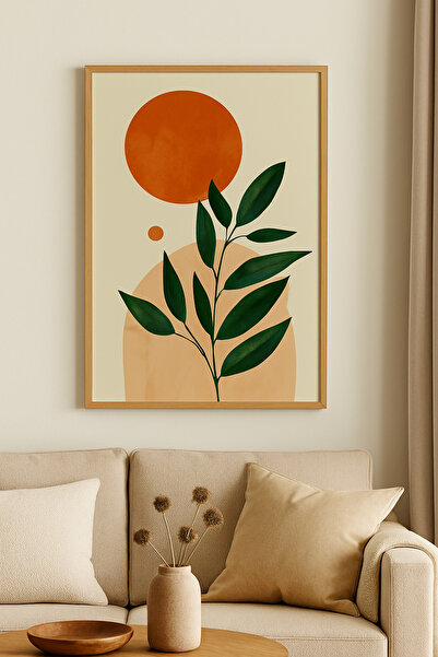 seninürünün Botanical Daylight – Μονόχρωμο μοντέρνο ζωγραφικό έργο με μεταλλι...