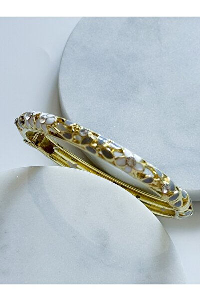 CHARMLUCKY سوار من الصلب مزين بالزهور