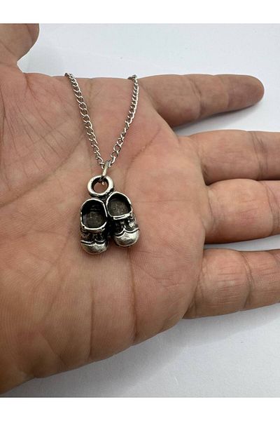 Herşey Nota Little Steps – Unisex Necklace with Baby Shoe Figure (60 cm Chain)