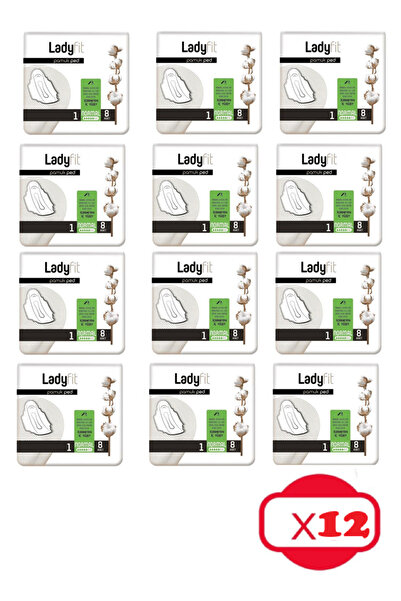 Lady Fit Cotton Pad Normal 8 X12 Pack (96 Pieces)