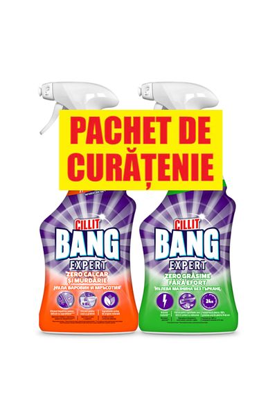Cillit Bang Pachet detergent suprafete Cillit Bang Zero calcar + degresant, 2x750 ml