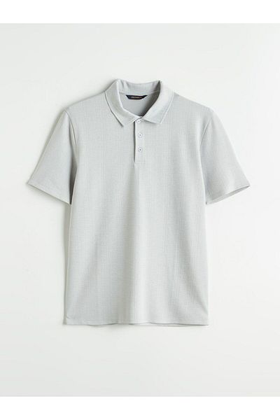 LC Waikiki Southblue Polo Neck Combed Cotton Men's T-Shirt