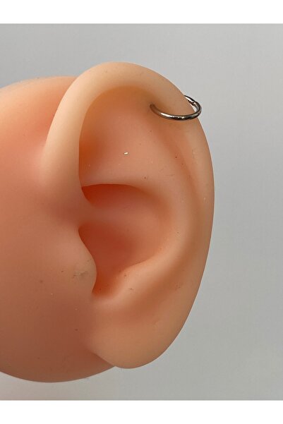 kurukafagift Çelik Düz Halka Piercing Tragus Lob Kıkırdak Helıx Unisex Model