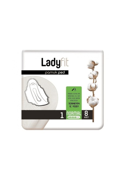 Lady Fit Pamuk Ped Normal 8li x12 Paket (96 Adet)