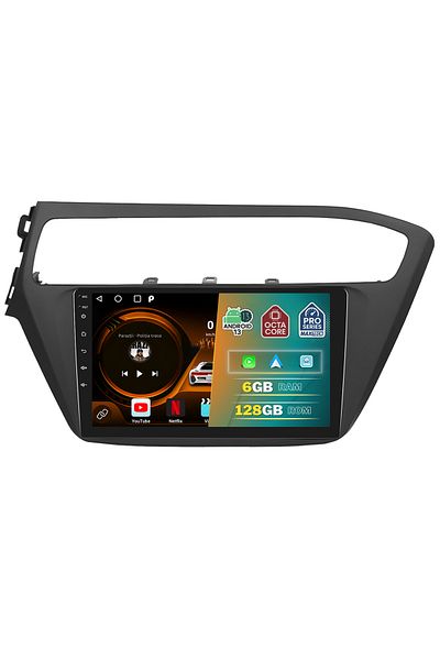 MaxTech Navigatie Hyundai I20 2017-2021 dedicata, 6 GB Ram 128 GB Rom OctaCore, Carplay & Android auto, 9”