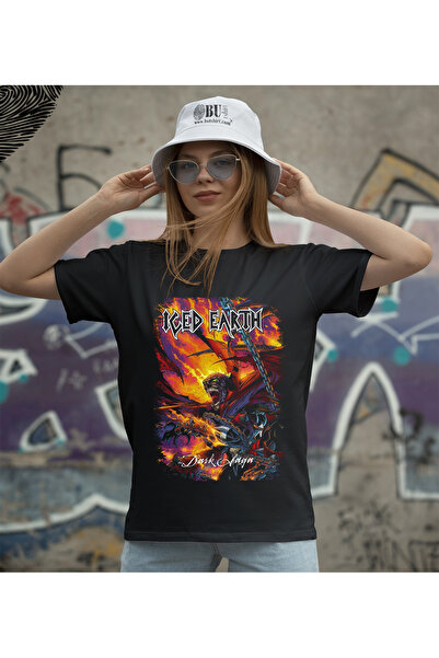 BUTSHIRT BU Tişört 'Iced Earth - Dark Saga' Regular-Fit' Unisex Tişört