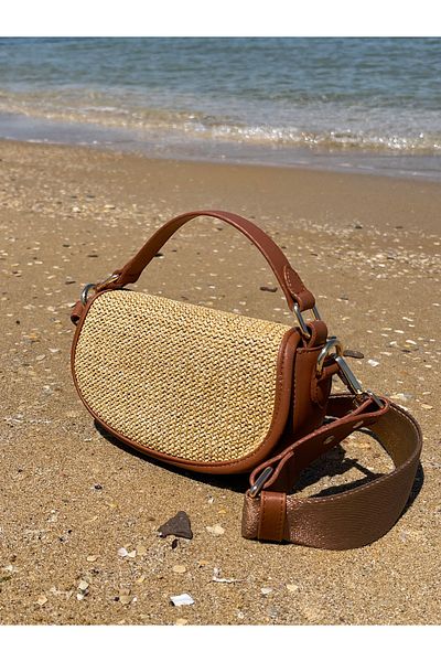 nura Taba Women's Half Moon Model Hand and Shoulder Bag