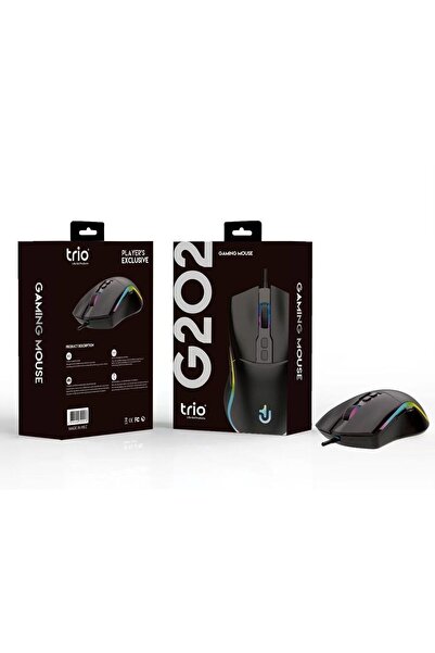 Trio G202 RGB Aydınlatmalı 7200 DPI Yüksek Hassasiyetli Kablolu Gaming Oyuncu...