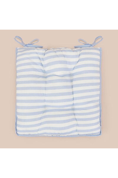 ASPARTAM Soft Nautical Fun Chair Cushion - Ecru / Blue - 43X43 cm