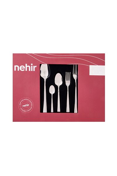 ASPARTAM Deniz Sade 30 Piece Fork Spoon Set - Gray