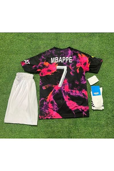 Lion Spor P.S.G 2022/23 Season Kylian Mbappe Special Concept Kids Jersey with Eiffel Tower Set of 4626277442