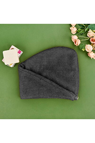 ASPARTAM Microfiber Hair Towel - Anthracite - 57X27 cm
