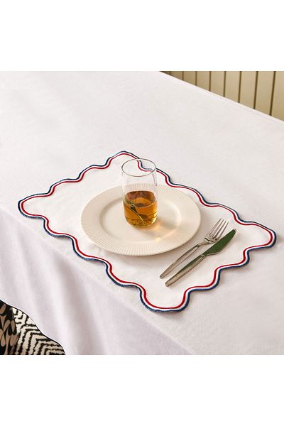 MATMEL Soft Nonna American Service - Blue / Red - 30X50 cm