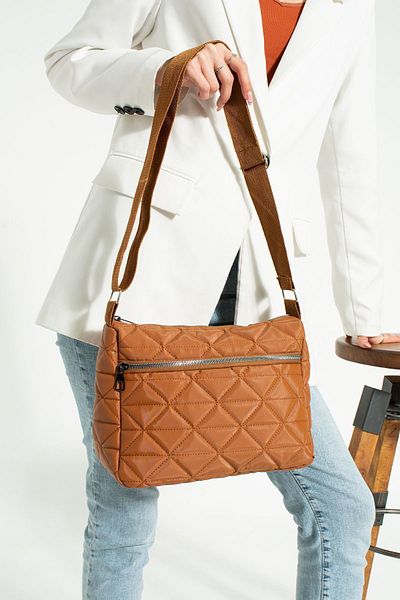 MAMIN Geantă de damă cu design matlasat, elegantă, pe umăr