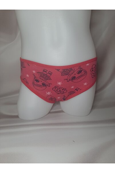 Butik Pink Patterned Lycra Girl's Comfortable Convenient Panties