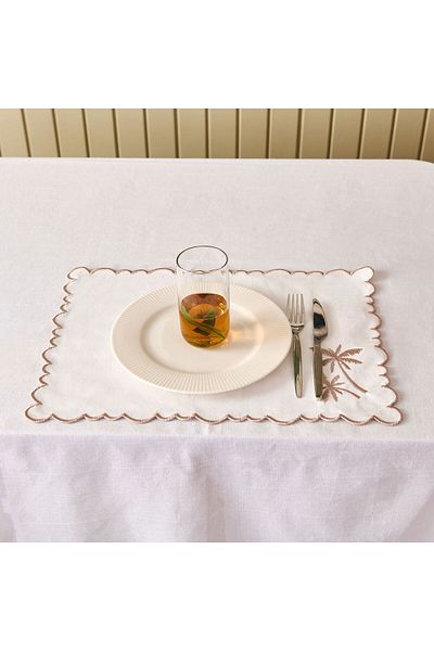 MATMEL Soft Palm American Service - White - 30X50 cm